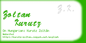zoltan kurutz business card